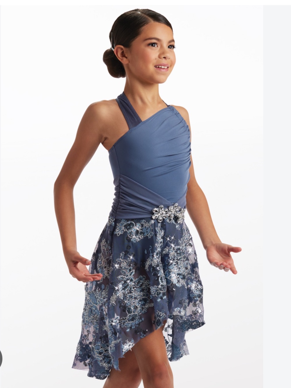 Weissman, Keep Breathing, Asymmetric Floral Dance Skirt with Embellished Waist